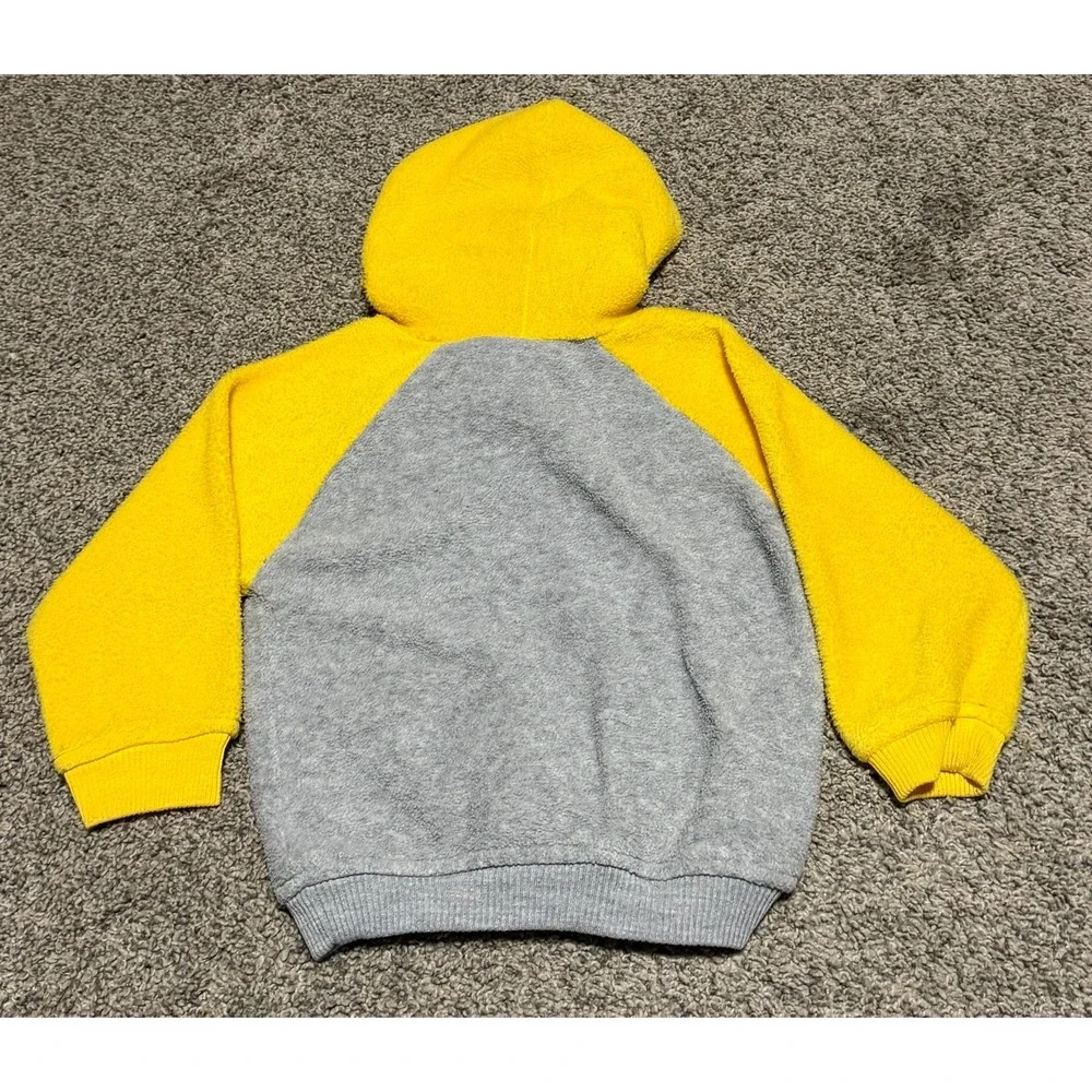 Vintage Crayola Crayon Box Hoodie Toddler 2T Yellow Gray Fleece Sweatshirt